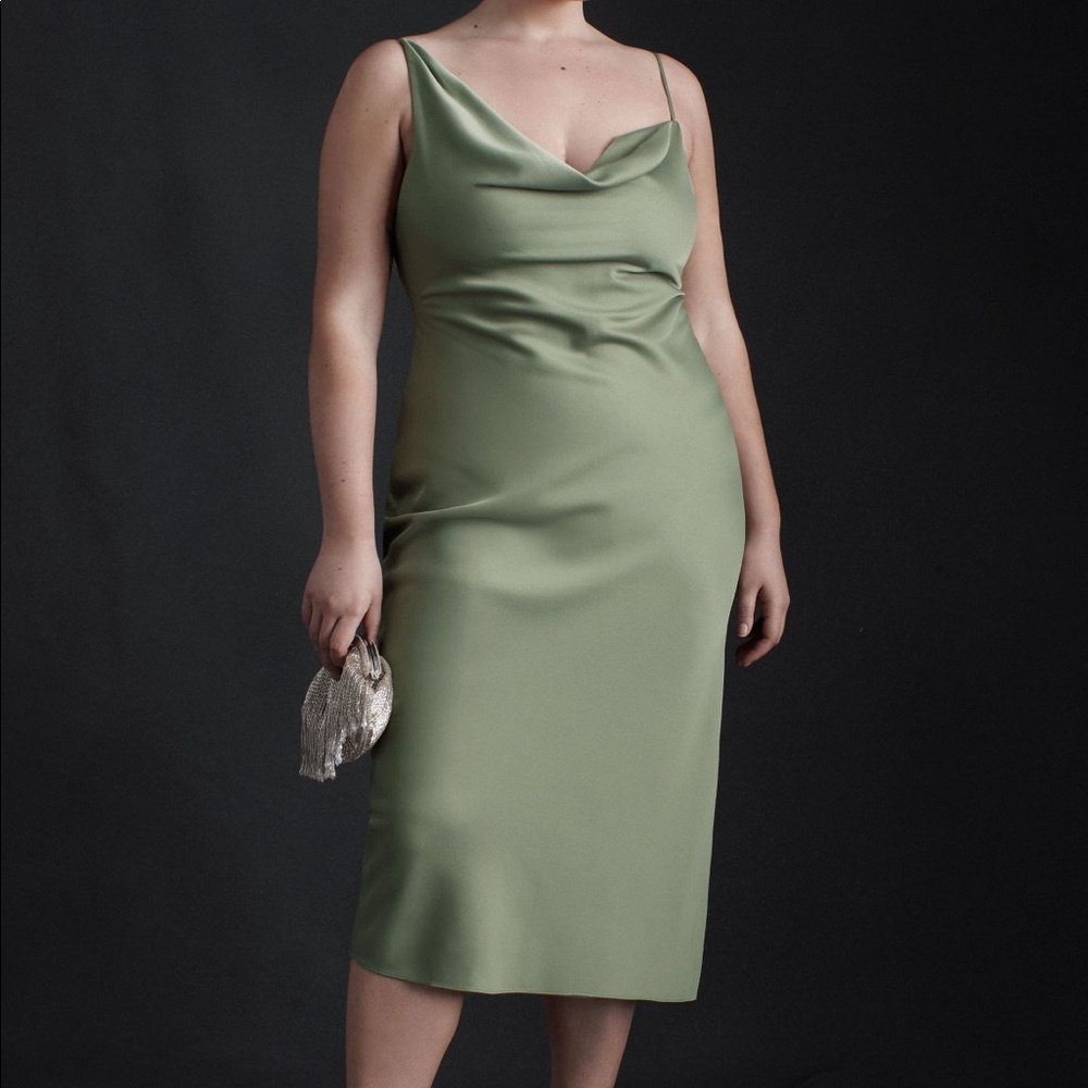 BHLDN August Satin Charmeuse Midi Dress